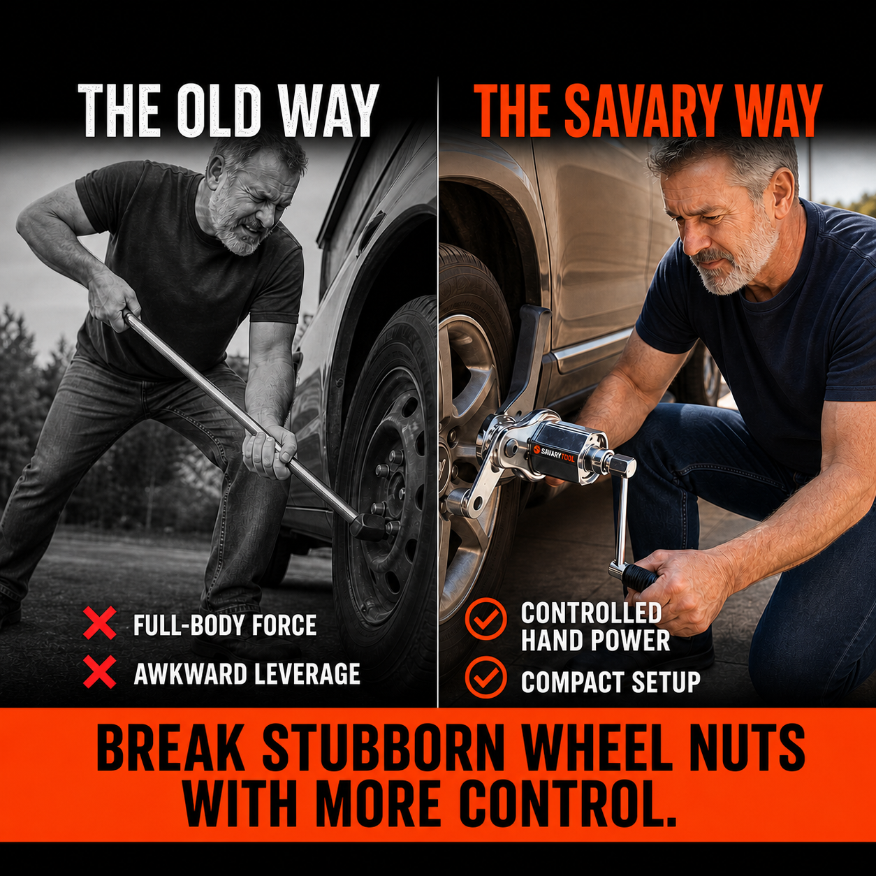 TORQUE_FINAL_20260724 | Old wheel wrench versus SavaryTool torque multiplier