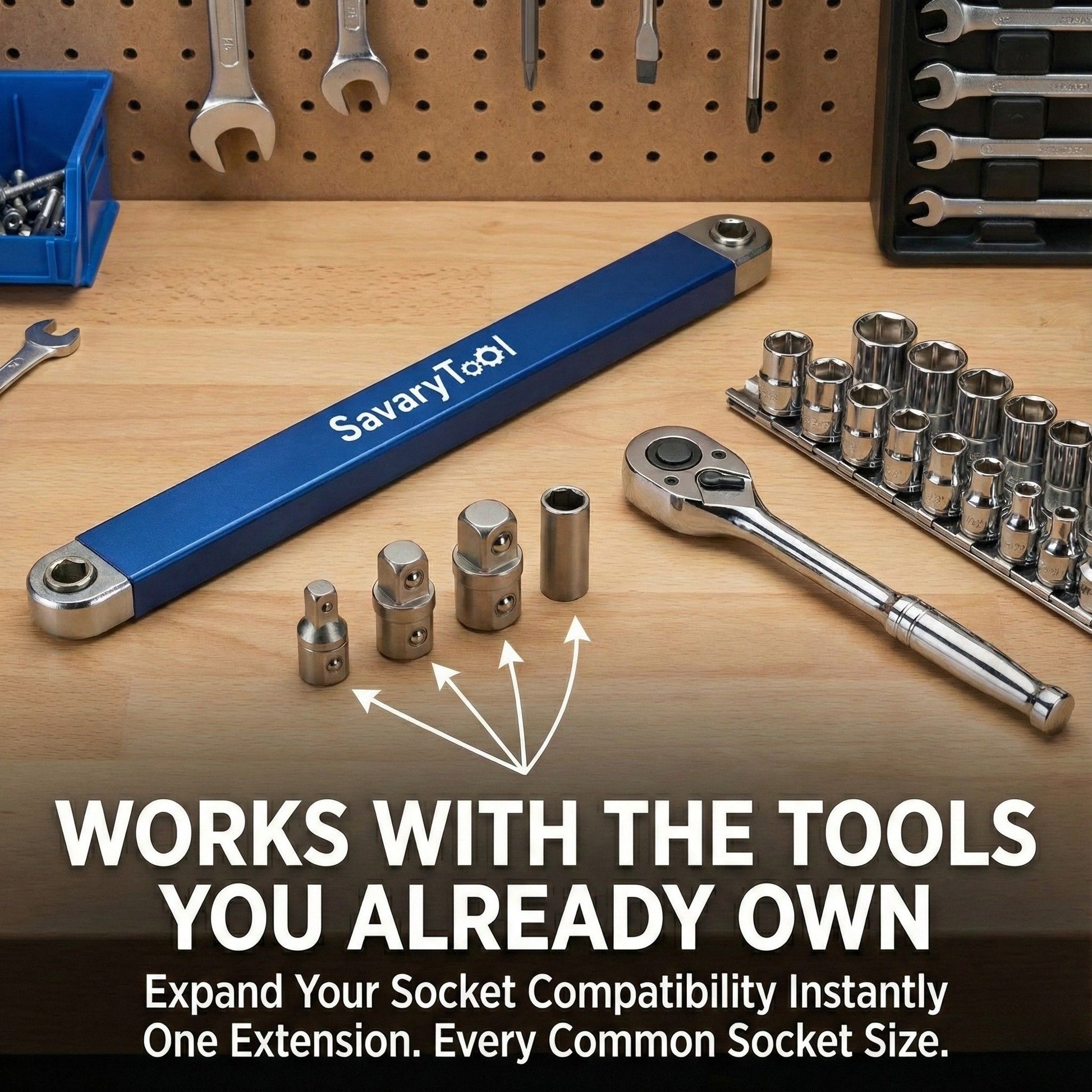 Socket adapter set sizes and compatibility chart