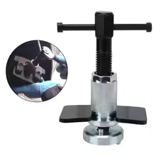 Brake piston rewind and spreader tool for caliper service
