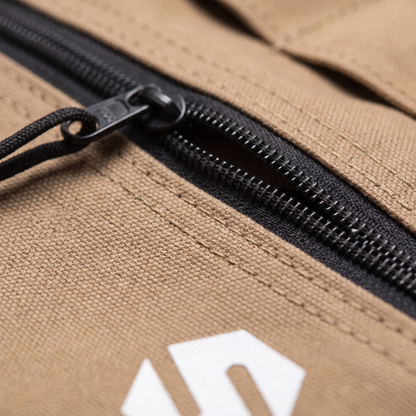 YKK zipper and 16 oz canvas close-up